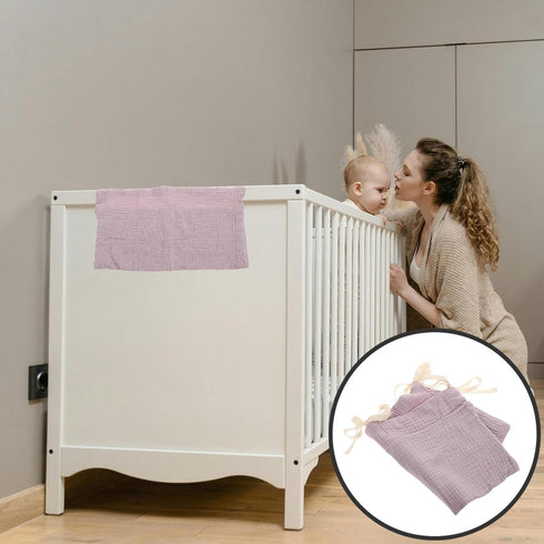 UPKOCH Bedside Organizer and Stroller Diaper Caddy for Babies, Dual Pocket Cotton Hanging Storage Bag with Cup Holder