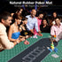 70 x 35 Inch Texas Hold'em Poker Mat - Portable Table Top with Smooth Surface and Carrying Case.