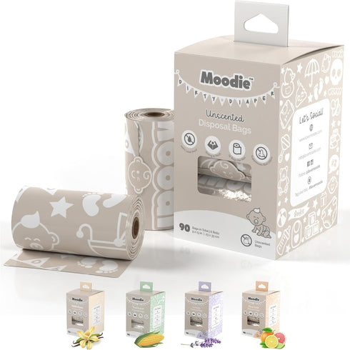 Disposable Diaper Bags (90 BAGS in TOTAL) | NON-SCENTED Dirty Diaper Disposal