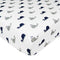 American Baby Company 100% Natural Cotton Fitted Crib Sheet 52" x 28", Navy Whale, Soft, Hypoallergenic Toddler Bed