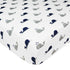 American Baby Company 100% Natural Cotton Fitted Crib Sheet 52" x 28", Navy Whale, Soft, Hypoallergenic Toddler Bed