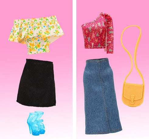 17 11.5 Inch 7 Sets 2 5 1 BARWA Pcs Doll Clothes and Accessories for Girl Dolls Including Fashion Floral Skirts