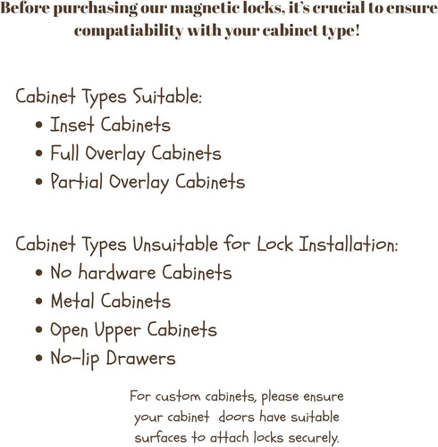 Generic CozyCubz 12 2 Magnetic Cabinet Locks - Locks & Keys Baby Proofing Kit, Child Safety Locks for Cabinet