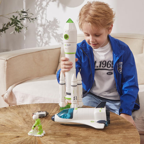 TOY Life Space Toy Rocket Toys for Kids, Space Shuttle with Astronaut and Planet Toy for Ages 3+