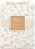100% 28" 52" 9", Crane Baby Crib Sheets Neutral, Cotton Crib Sheets Girl or Boy, Neutral Leaf Pattern, Crib Bedding, x