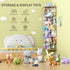 Stuffed Animal Storage for Plushie Toys - Large Wood Corner Hanging Pet Storage with Sky Pattern, Length Adjustable Toy