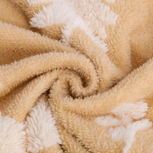 BORITAR Baby Blanket for Boys & Girls | 3D Fleece Fluffy Fox Design | 30 x 40 Inch Khaki Blanket for Toddler Infant