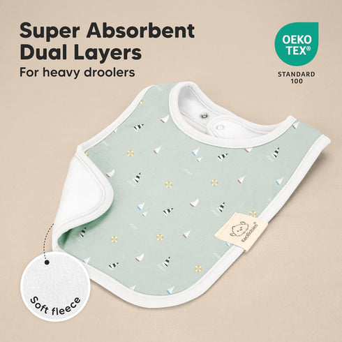 8-Pack KeaBabies Organic Baby Bibs for Boys, Girls - Super Absorbent Cotton Drool Bibs for Baby Girl & Boy, Teething