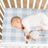 Cozy 27 39 inch Kigai Light Blue Crib Sheet for Boys Girls Gingham Baby Sheets Jersey Knit Fitted Crib Sheet