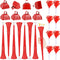 Jenaai 24 Pcs Cheer Team Gifts Bulk Collapsible Stadium Horn Hand Clappers