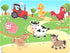 7Pieces Wooden Puzzles Farm Chunky Baby Puzzles Peg Board, Full-Color Pictures for Preschool Educational Jigsaw