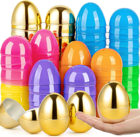 V-Opitos 3.15'' Big Fillable Plastic Eggs, 36 PCS Bulk Empty Easter Eggs