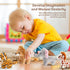 7 Pieces Jungle Stuffed Animal Set: Plush Giraffe, Tiger, Lion, Bear, Elephant, Zebra - 4.72 Inches for Parties & Awards