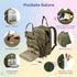Backpack, Pack RUVALINO Diaper Bag Multifunction Travel Maternity Baby Changing Bags, Large Capacity, Waterproof, Olive