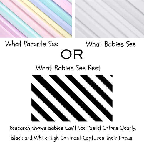 Tummy 50 60 Baby Time Mat High Contrast Black White Red Sensory Play Blanket for Newborn Visual Development, Infant