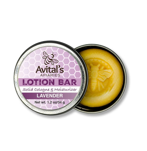 Avital's Apiaries Lavender Lotion Bar for Dry Skin Solid Moisturizing Bar with