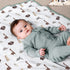 47"x47"(Sage lulumoon Muslin Baby Blanket for Boys: Soft Cotton Toddler Blanket with Dinosaur - Reversible Lightweight