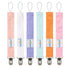 Babygoal Girl Pacifier Clips, 6 Pack Solid Color Holder Clips for Most Pacifier Styles, Baby Gift 6MP23