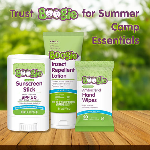 Baby Sunscreen Stick by Boogie Block - Mineral SPF 50 Sunblock for Kids, Travel Size, Water Resistant, Pack of 3