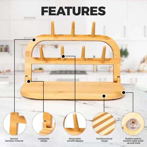 Sydney's Season Bottle Drying Rack Space Saving, Travel Bottle Cleaner Kit, Baby Drying Rack, Travel Bottle Drying