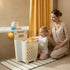 MAOUDA Bath Toy Bin, Stand Up Bath Toy Storage, Foldable Bath Toy Holder for Bathtub, Quick Drain Drying Shower Toy