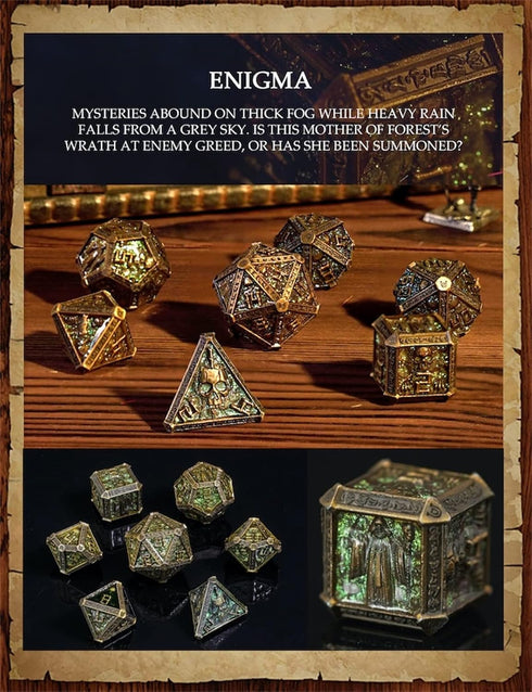 DND Metal Dice Set - Polyhedral D&D Dice with Gift Box for Dungeons and Dragons RPG Table Games