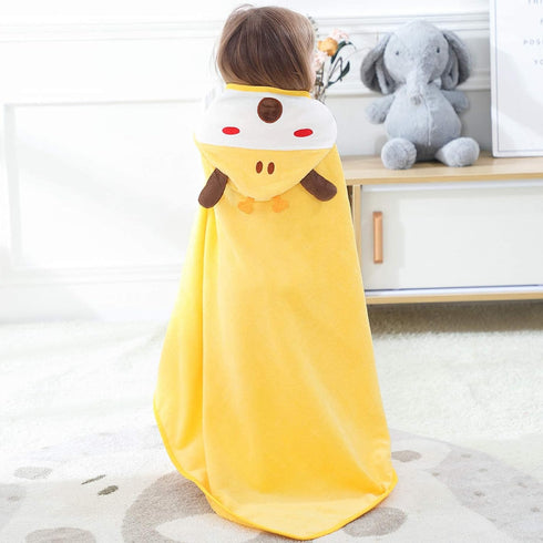 0-6T, MICHLEY Animal Hooded Baby Bath Towel Toddler Premium Cotton Absorbent Washcloth for Girls Boys Giraffe