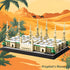 CSNRHG Set 6+ 594 Medina Prophet Mosque Building Block Educational Architecture Toy for Ages Kids and Adults for Eid