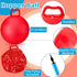 Lewtemi 3 Pcs 31 Inch Bouncing Balls with Handle - Outdoor Hopper Balls, Exercise Balls & Air Pump (Red, Blue, Green)