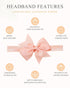 jollybows 40pcs Baby Girls Hair Bows Headbands - Grosgrain Ribbon Hair Band Accessories for Infants Newborn Toddler