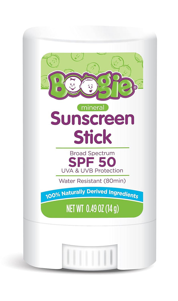 Baby Sunscreen Stick by Boogie Block - Mineral SPF 50, Travel Size Sunblock for Kids, Pack of 1