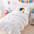 4 Sets Set Set Piece White Boho Toddler Bedding for Girls Colorful Pom Pom Comforter Jacquard Tufted Dot Crib Bed