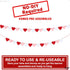 KatchOn Red Felt Heart Garland, 8.2 Feet, No DIY, Heart Decorations for Anniversary and Engagement Parties