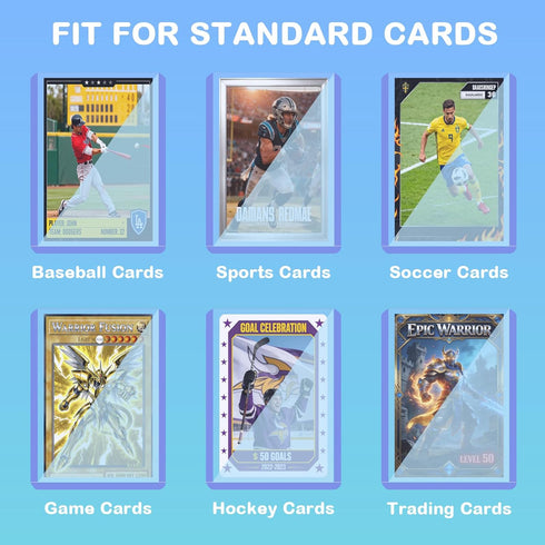 RIXUGIT 100ct 100pt 3"x4" Card Sleeves Hard Plastic - Trading Card Protector, Premium Card Sleeves, Clear Open-Top Card