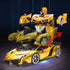 AMENON Remote Control Transform Car Robot Boys Toys with Lights, 2.4Ghz 1:18 Rechargeable 360° Rotating Race Car