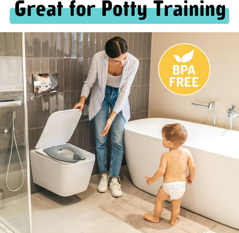 Travel Potty Seat for Toddler & Kid, Maliton Portable Potty Seat with Storage Bag, Foldable Potty for Toddler Travel