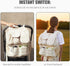 2-in-1 Backpack,Insulated Stroller Organizer Baby Diaper Bag Bottle Holder,Wipes and Phone Pocket,Shoulder Strap