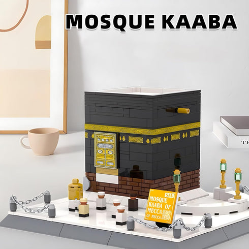 Islamic Mosque Kaaba Architectural Model, Bricks Toy Building Blocks Set, Muslim Blocks Hajj Kit Eid Gifts