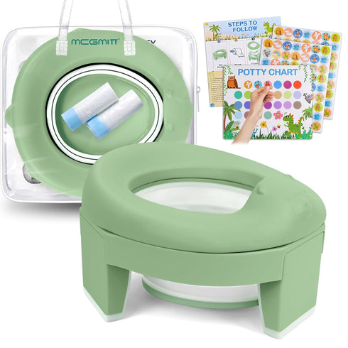 MCGMITT Portable Potty for Kids Travel - Foldable Training Toilet Chair for