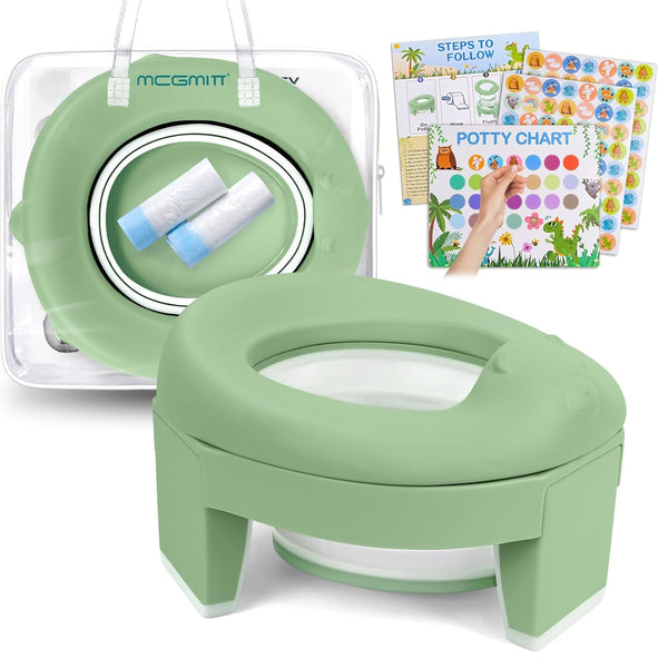 MCGMITT Portable Potty for Kids Travel - Foldable Training Toilet Chair for