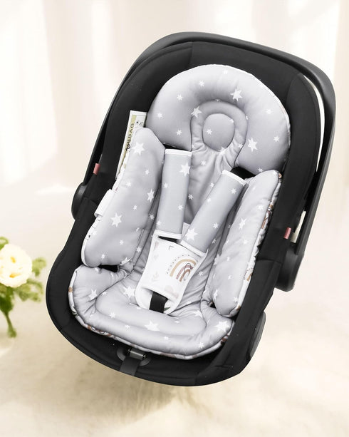 3 2-in-1 BOMOLOUR Infant Insert, Enlarged Head Support for Baby, Reversible Newborn Insert with Strap Covers, Baby