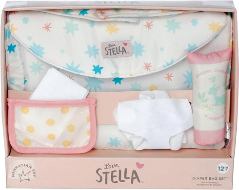 6-Piece Love, Stella Diaper Bag Changing Mat Combo for Soft Dolls by Manhattan Toy