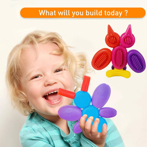 RAINBOW TOYFROG STEM Builder Toys Kit, 3D Educational Construction Engineering Building Blocks for Boys and Girls Ages