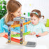 Set, Set 4 3+ Wooden Car Ramp Toy Montessori Ramp Includes Mini Cars and Track Educational Gift for Boys and Girls