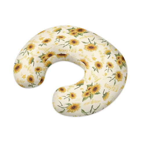 Kathyboom Sunflower Music Note Nursing Pillowcase for Newborn Baby Boys Girls, Ultra Soft Nursing Pillow Covers