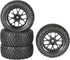 4PCS 76mm/2.99inch RC Rally Car Tyres, 12mm Hex Hub Rubber Tires & Plastic Wheel Rims for 1/10 RC Touring Car Buggy
