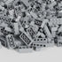 300 Pcs Classic Building Bricks, Light Gray Bulk Bricks, Creative Building Block Toys Compatible with Major Brands for