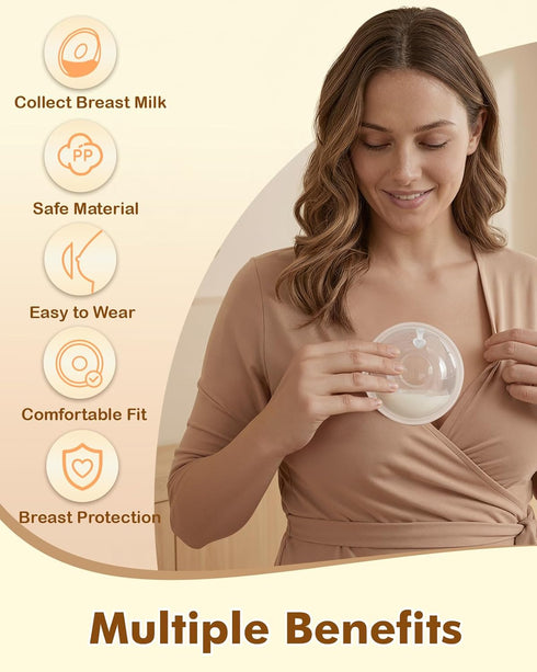 2PCS 60ML 10PCS Lictin Breast Milk Collector, Milk Collectors for Breastfeeding, Breastmilk Cups, Milk Collection