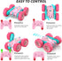 Girls2.4 360 4 5 6 7 8 9 10 Pink Remote Control Car for Ghz Double Sided RC Cars Rotating Remote Control Crawler