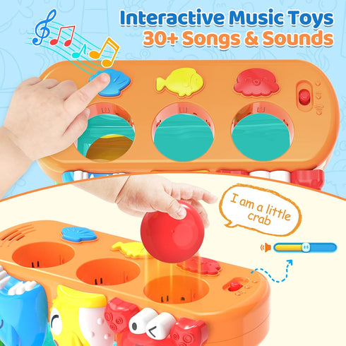 YEGEER 1 2 12-18 1-2 Toys for Years Old Boys Girls, Musical Toys for Months, Interactive Toddler, Montessori Toys